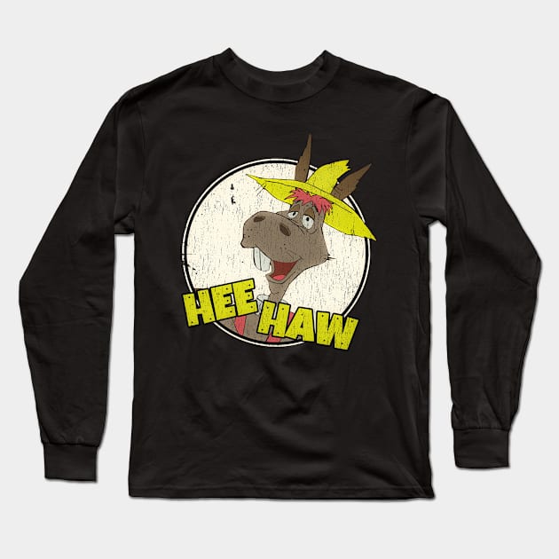 Hee Haw Donkey Grunge Long Sleeve T-Shirt by PRESENTA